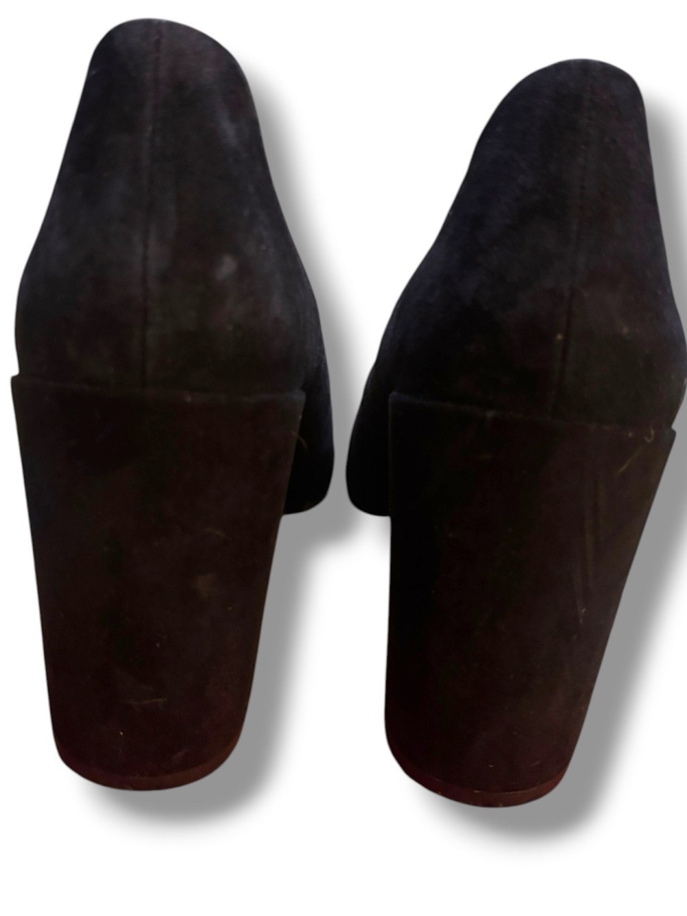 Topshop Grove Black Suede Pointed Toe Block Heel Pumps Women’s US 8.5 - Picture 4 of 9